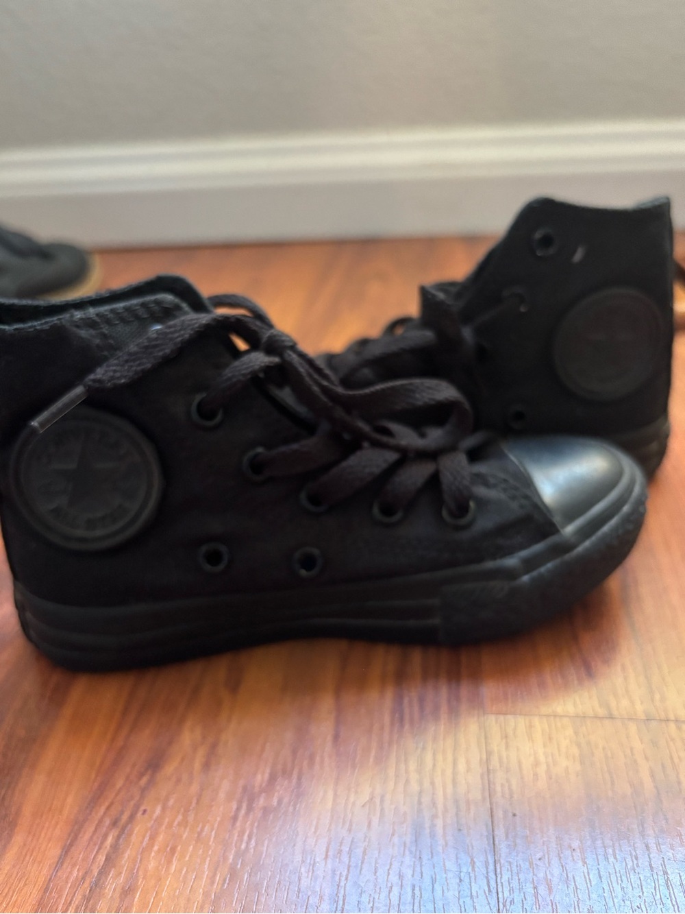 Converse Kids Black High-Top Canvas Sneakers